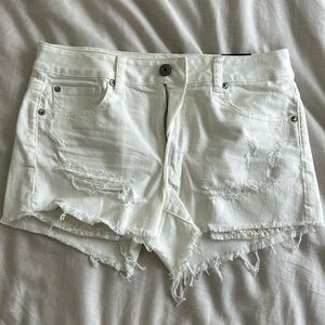 Brand new white jean shorts